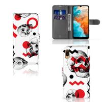 Telefoonhoesje met Naam Huawei Y6 (2019) Skull Red - thumbnail
