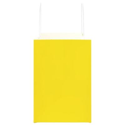 VidaXL Papieren zakken 50 st met hengsels 32x17x25 cm geel