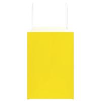 VidaXL Papieren zakken 50 st met hengsels 32x17x25 cm geel - thumbnail