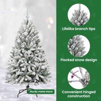 VidaXL Kunstkerstboom met 150 led groen en wit 150 cm pvc en metaal - thumbnail