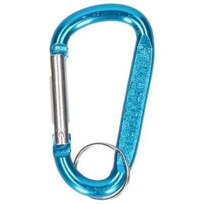 Karabijnhaak metaal blauw 8 cm   -