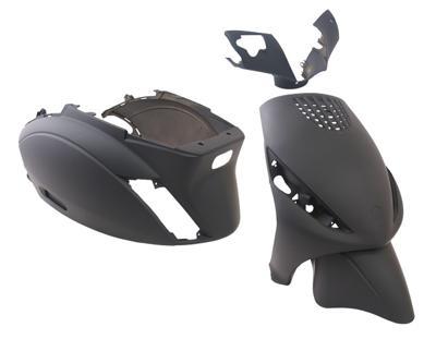 Plaatset 4-delig Edge voor Piaggio Zip/Zip 2000 2T/4T vanaf bouwjaar 2000 - mat zwart Plaatset 4-delig Edge voor Piaggio Zip/Zip 2000 2T/4T vanaf bouwjaar 2000 - mat zwart