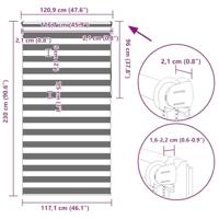 VidaXL Zebra rolgordijn 120,9 x 230 cm stofbreedte 116,7 cm wit - thumbnail