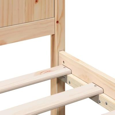 Bedframe Bruin 135 x 190 cm Massief grenenhout