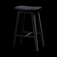 Nordic Bar Stool - Black Stained Oak - thumbnail