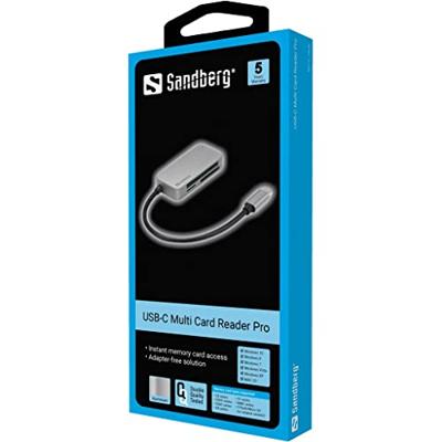 Sandberg 136-38 geheugenkaartlezer USB 3.2 Gen 1 (3.1 Gen 1) Type-C Zwart Sandberg 136-38 geheugenkaartlezer USB 3.2 Gen 1 (3.1 Gen 1) Type-C Zwart