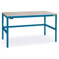 Manuflex LC1926.5007 ESD ESD-werktafel CANTOLAB standaard met kunststof plaat, bxdxh = 2000 x 1000 x 768-788 mm Stralend blauw (RAL 5007) - thumbnail