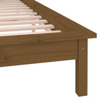 Bedframe LED massief hout honingbruin 140x200 cm - thumbnail