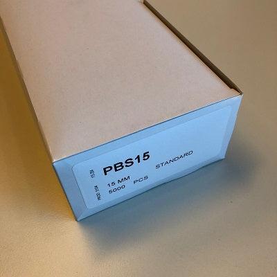 Textielpins 15mm standaard HQ 5.000 stuk - 20 stuks