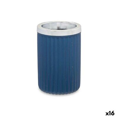 Glas Berilo Blauw Plastic 7,5 x 11,5 x 7,5 cm (16 Stuks)