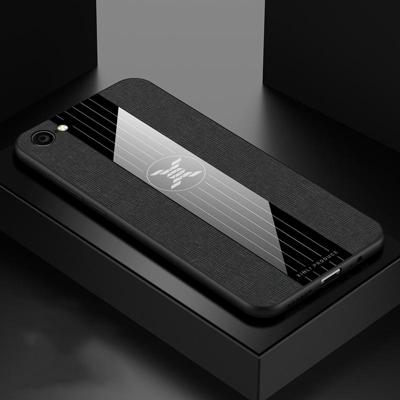 Voor vivo X9 plus XINLI stiksels doek textuur schokbestendig TPU beschermhoes (zwart)