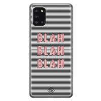 Samsung Galaxy A31 siliconen telefoonhoesje - Blah blah blah - thumbnail