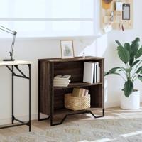 Boekenkast 80x31x74,5 cm bewerkt hout bruin eikenkleur - thumbnail