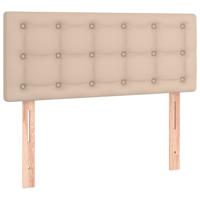 Boxspring met matras kunstleer cappuccinokleurig 90x190 cm - thumbnail