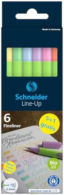 Schneider Schreibgeräte Fineliner Line-Up pastell 6er Etui, sortiert, 5+1 Aktion 191085 Rollerballpen 1 stuk(s)