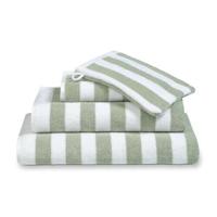 Vandyck Vandyck Verona Stripes Gastendoekje 30x50 smoke green - thumbnail
