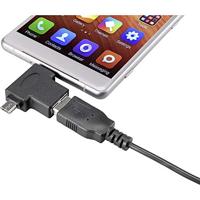 Renkforce USB 3.2 Gen 1 (USB 3.0) Adapter [1x USB-C stekker, Micro-USB 2.0 B stekker - 1x USB 3.2 Gen 2 bus A (USB 3.1)] Met OTG-functie, Vergulde - thumbnail