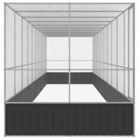 Volière met verlengstuk 1039x207x212 m staal zilverkleurig - thumbnail