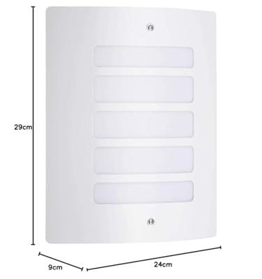 BRILLIANT Buiten Wandlamp TODD - E27 - 1x60W - Witte kleur