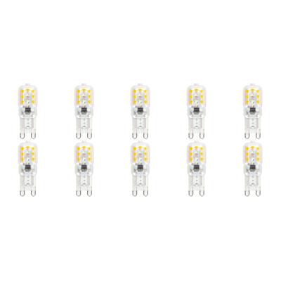 LED Lamp Set van 10 - G9 Fitting - 2.5W Warm Wit 3000K - Kunststof