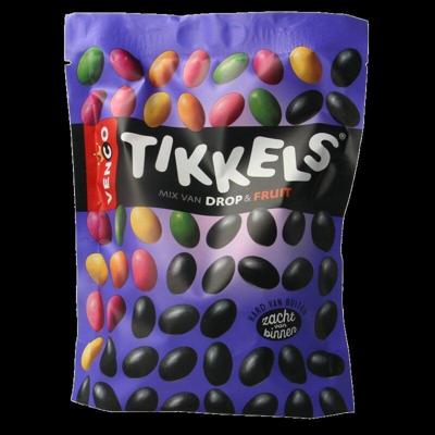 Venco Tikkels drop & fruit 235 Gram Venco Tikkels drop & fruit 235 Gram