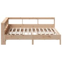 Bed met boekenkast zonder matras massief grenenhout 150x200 cm - thumbnail