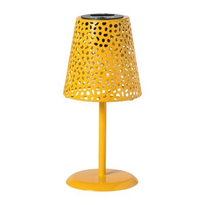 Solar tuinlamp op voet - geel - ø13x28 cm