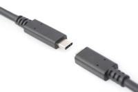 Digitus AK-300210-020-S USB-kabel USB 2.0 USB-C stekker, USB-C bus 2.00 m Zwart Flexibel, Folie afscherming, Afscherming gevlochten - thumbnail