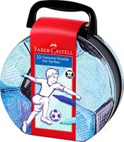 Faber Castell FC-155538 Viltstift Faber-Castell Connector Koffer "voetbal" 33 Stuks - thumbnail