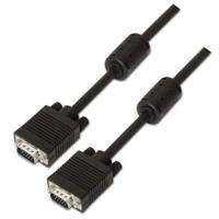 AISENS A113-0072 SVGA-kabel met ferriet, HDB15/stekker, 3 m, voor monitor/tv/projector, zwart - thumbnail