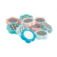 PexKids Bicycle sprak kralen pexkid's "flowers" gesorteerd 4-kleurig (12 stuks op kaart) - thumbnail