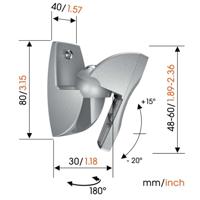 Vogel&apos;S VLB500 Audio muurbeugel Zilver - thumbnail
