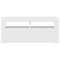 Tv-meubel met LED-verlichting 90x35x40 cm wit - thumbnail