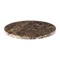 Borrelplank marmer rond - bruin - ø28x1.5 cm - thumbnail