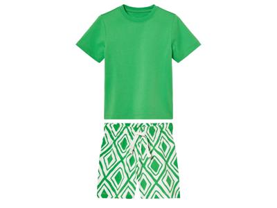 lupilu Kindershirt en korte broek (Groen, 122/128) lupilu Kindershirt en korte broek (Groen, 122/128)