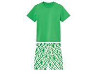 lupilu Kindershirt en korte broek (Groen, 122/128) - thumbnail