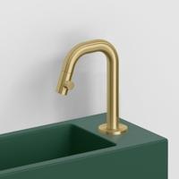 Fonteinkraan Clou Kaldur Met Korte Uitloop Rechts Goud Geborsteld PVD Clou - thumbnail