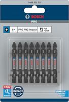 Bosch Accessoires Schroefbit tweezijdig Impact Control PH2, 65 mm 8x - 2608522337 - thumbnail