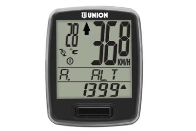 Union Fietscomputer 21 functies (draadloos) - Zwart