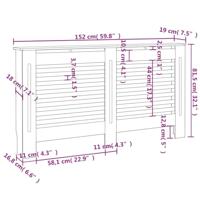 Radiatorombouw 152x19x81 cm MDF zwart - thumbnail