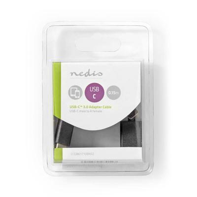 Nedis USB-C Adapter | USB-C Male naar USB-A Female | 5 Gbps | 0.15 m | 1 stuks - CCGB61710BK02 CCGB61710BK02