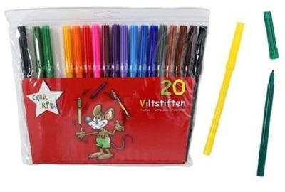 Crea-kit viltstiften gekleurd junior 20 stuks