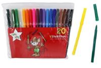 Crea-kit viltstiften gekleurd junior 20 stuks - thumbnail