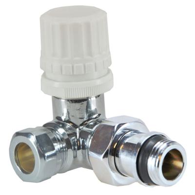 Riko luxe therm. ventiel 1/2&apos;&apos;x15 (M22) knel haaks rechts chroom
