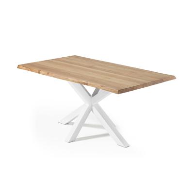 Kave Home Eettafel 'Argo' Wit/Eiken, 180 x 100cm Kave Home Eettafel 'Argo' Wit/Eiken, 180 x 100cm