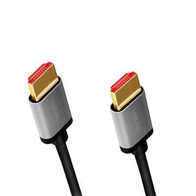 LogiLink HDMI AV Aansluitkabel [1x HDMI-stekker - 1x HDMI-stekker] 3 m Zwart-grijs