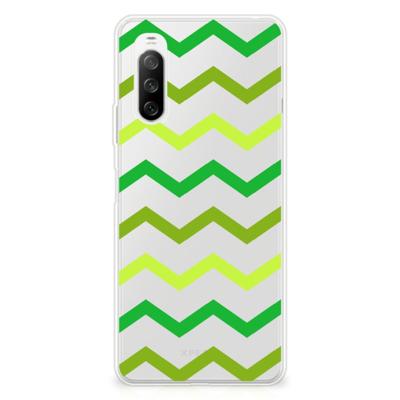 Sony Xperia 10 III | TPU bumper | Zigzag Groen