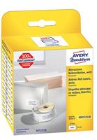 Avery-Zweckform Rol met etiketten Compatibel vervangt DYMO 11352, S0722520 54 x 25 mm Papier Wit 500 stuk(s) Permanent hechtend Adresetiketten AS0722520 - thumbnail