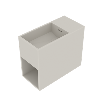 Fontein Ideavit Solidwash 45x22x38 cm Solid Surface Omkeerbaar Met Handdoekvak Mat Wit Fontein Ideavit Solidwash 45x22x38 cm Solid Surface Omkeerbaar Met Handdoekvak Mat Wit