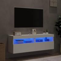 Tv-wandmeubels met LED-verlichting 2 st 60x30x40 cm wit - thumbnail